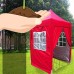 6.6' x 6.6' SilvoxCT Pop Up Canopy Red   